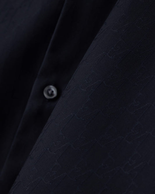 Shirt in lyocell jacquard with a regular fit