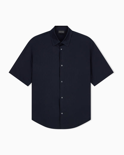 Shirt in lyocell jacquard with a regular fit