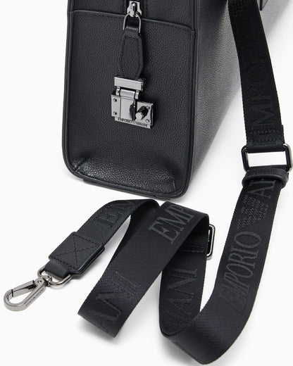 Tumbled leather briefcase man