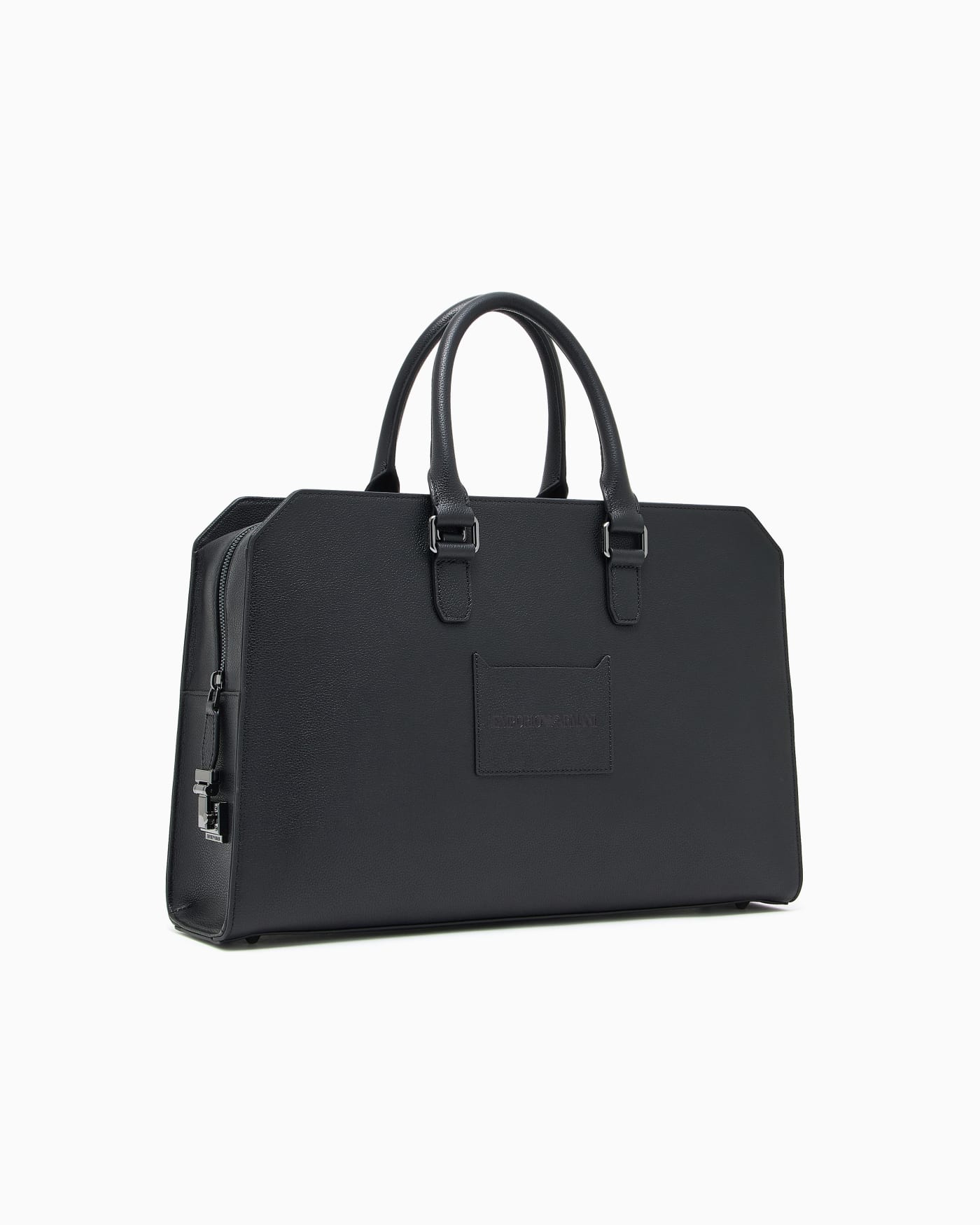 Tumbled leather briefcase man