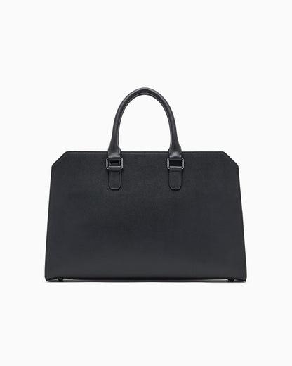 Tumbled leather briefcase man