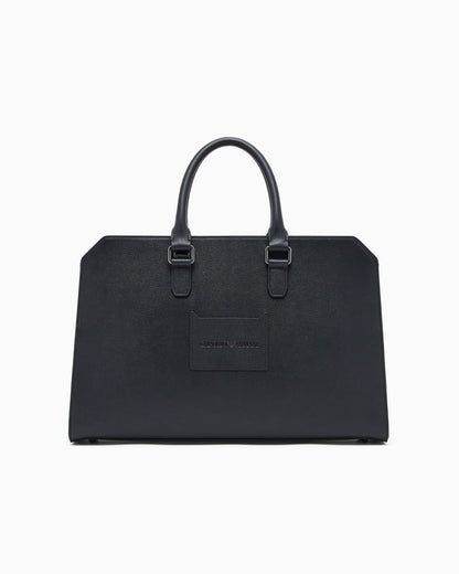 Tumbled leather briefcase man