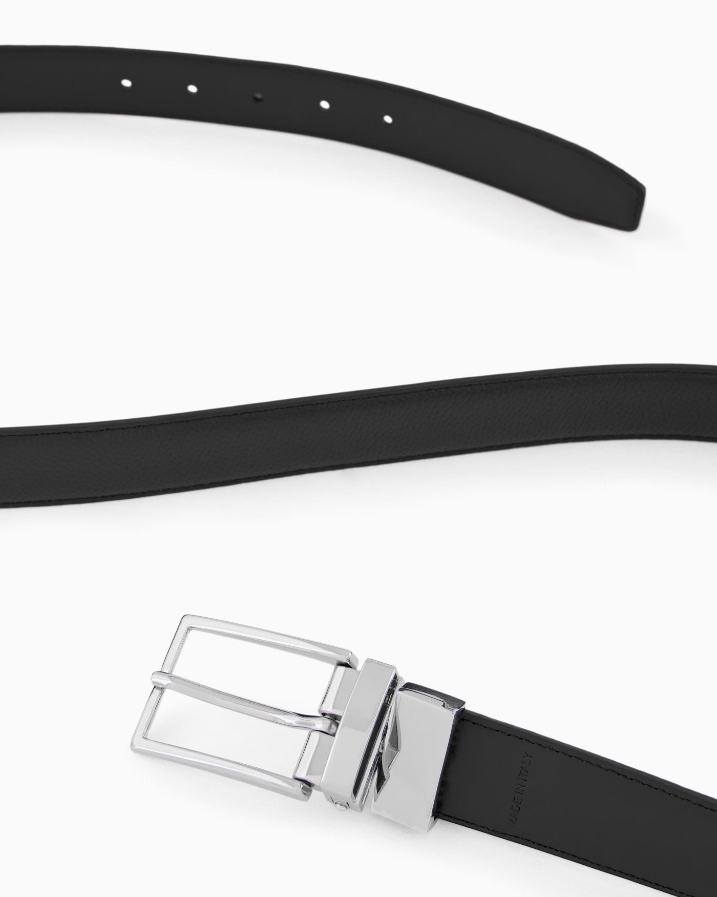Reversible leather belt