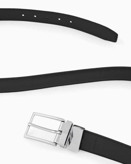Reversible leather belt