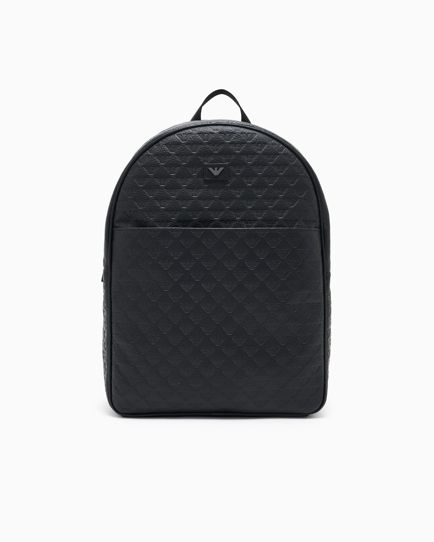 Embossed eagle leather backpack man