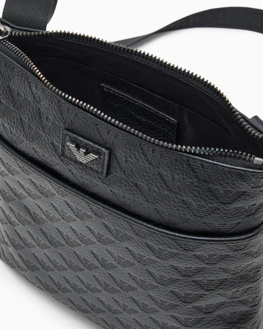 Slim leather shoulder bag man