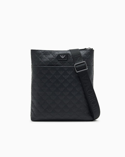 Slim leather shoulder bag man