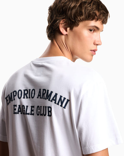 Eagle Club organic jersey T-shirt with print
