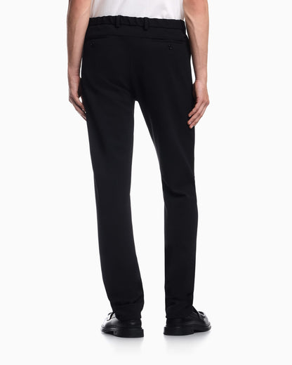 Trousers in techno jersey pique