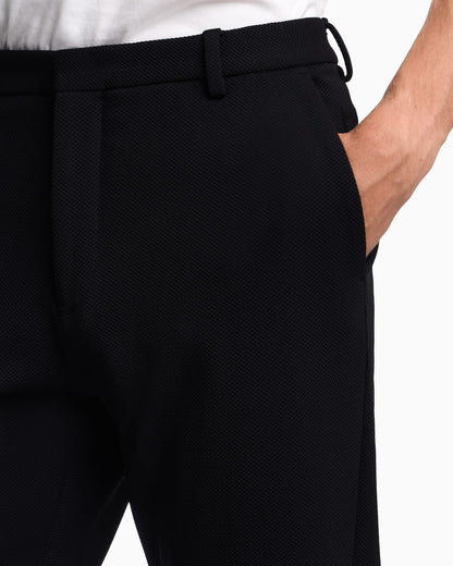Trousers in techno jersey pique