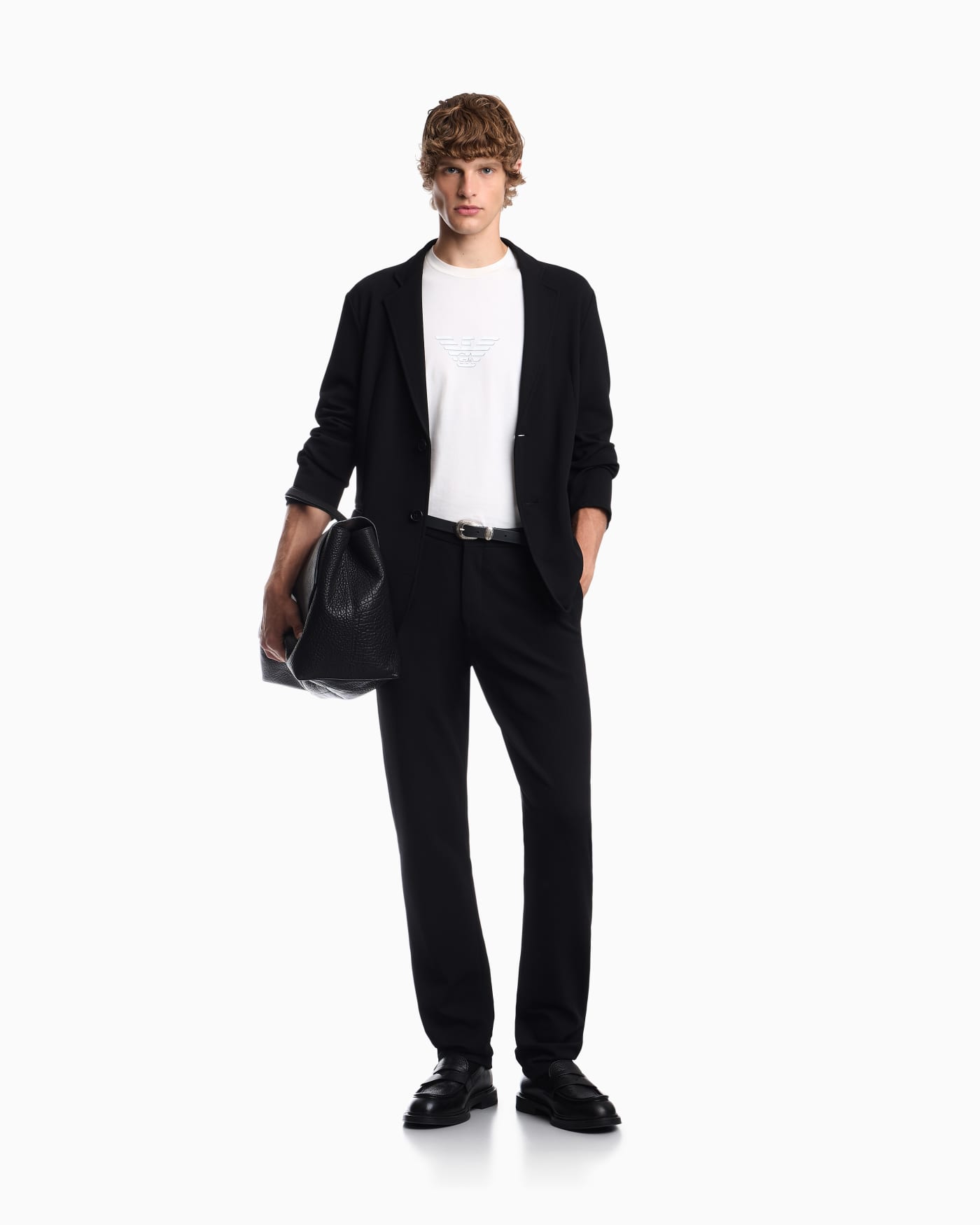 Trousers in techno jersey pique