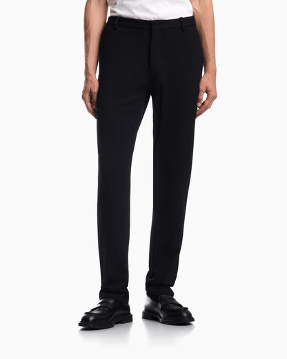 Trousers in techno jersey pique