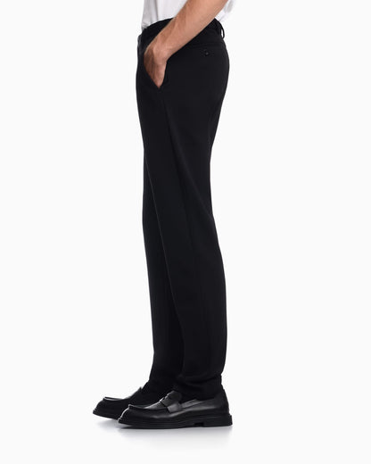 Trousers in techno jersey pique