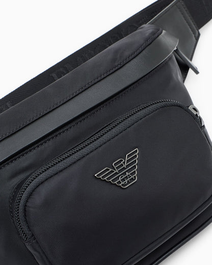 Lightweight recycled crossbody bag for man