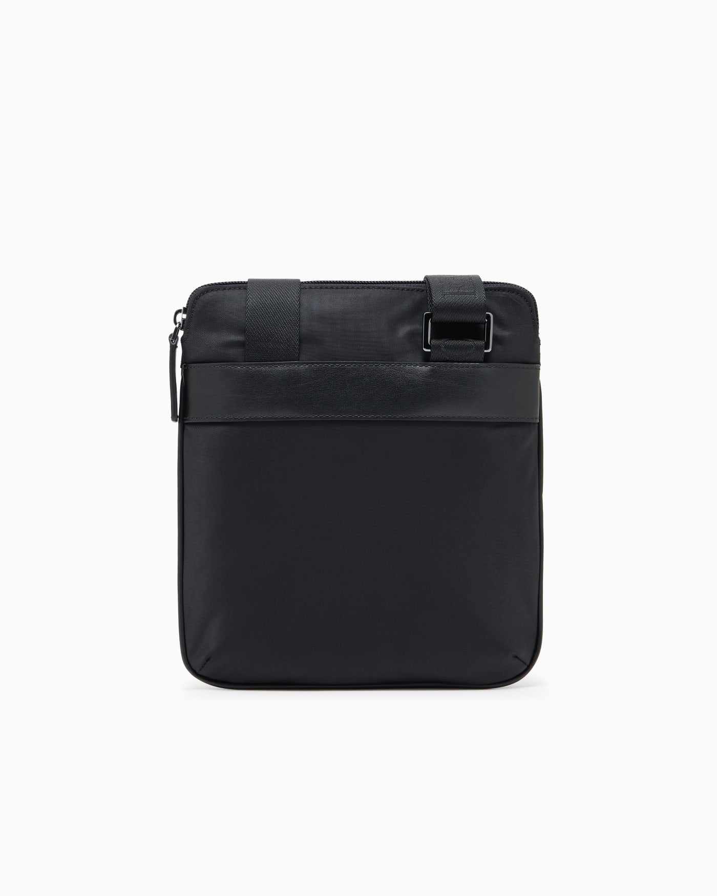 Slim recycled nylon crossbody bag for man