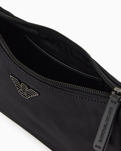 Recycled nylon shoulder bag unisex