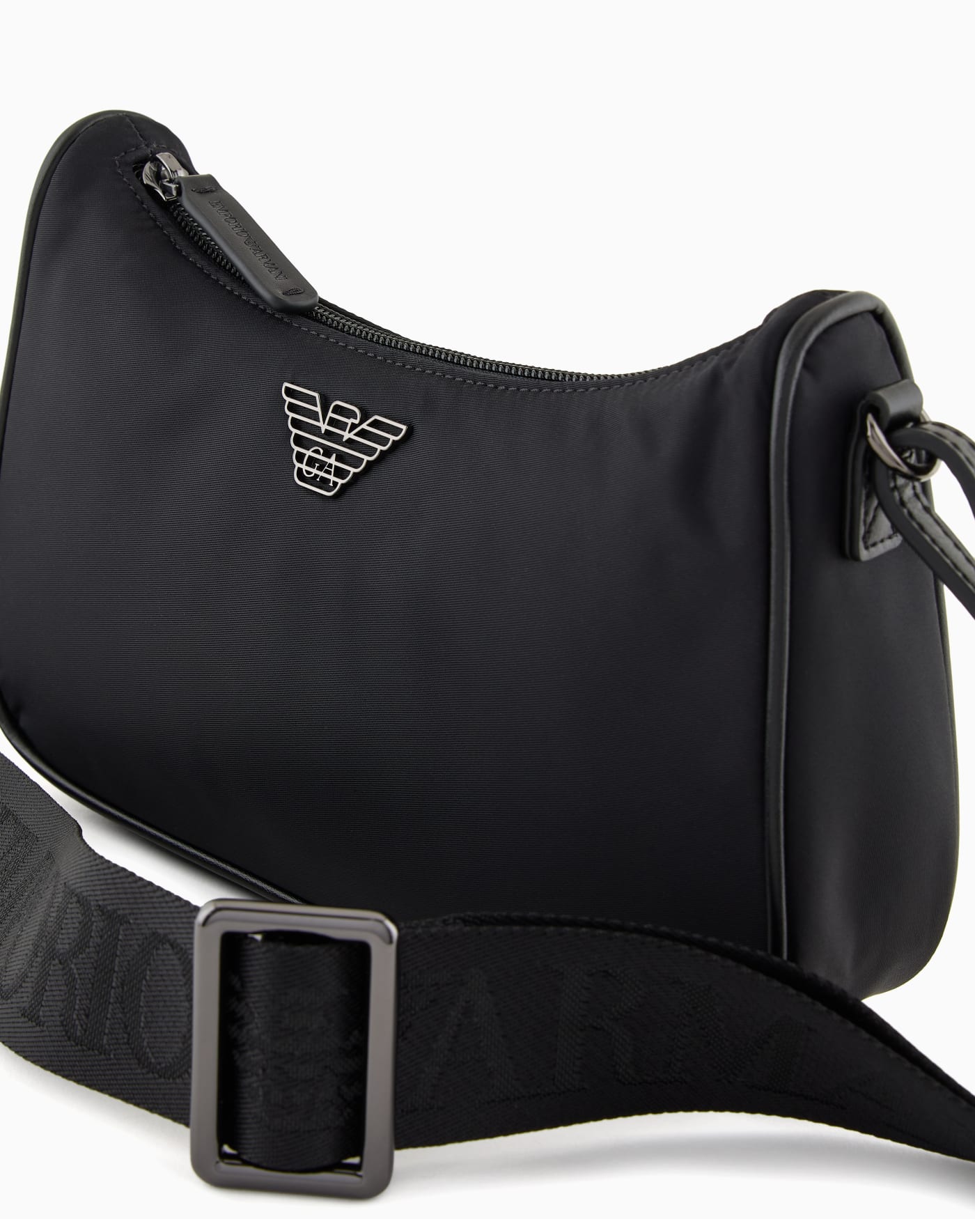 Recycled nylon shoulder bag unisex