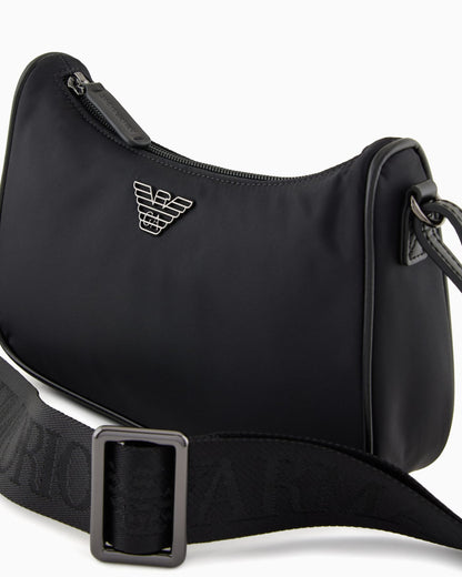 Recycled nylon shoulder bag unisex