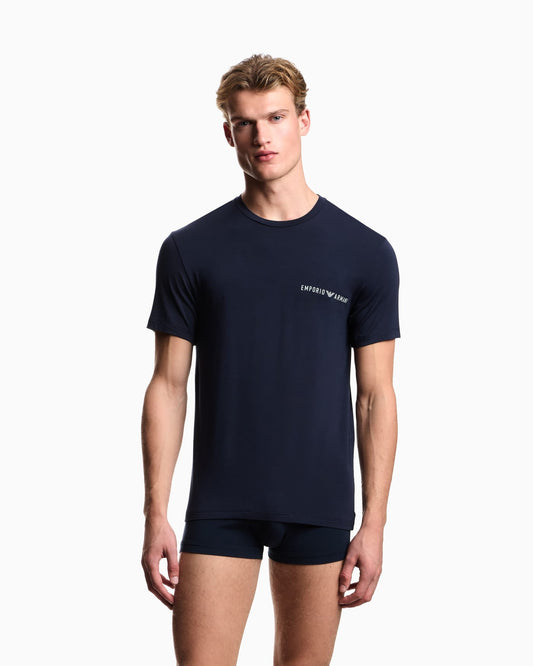 Two-pack of loungewear T-shirts in soft-touch viscose