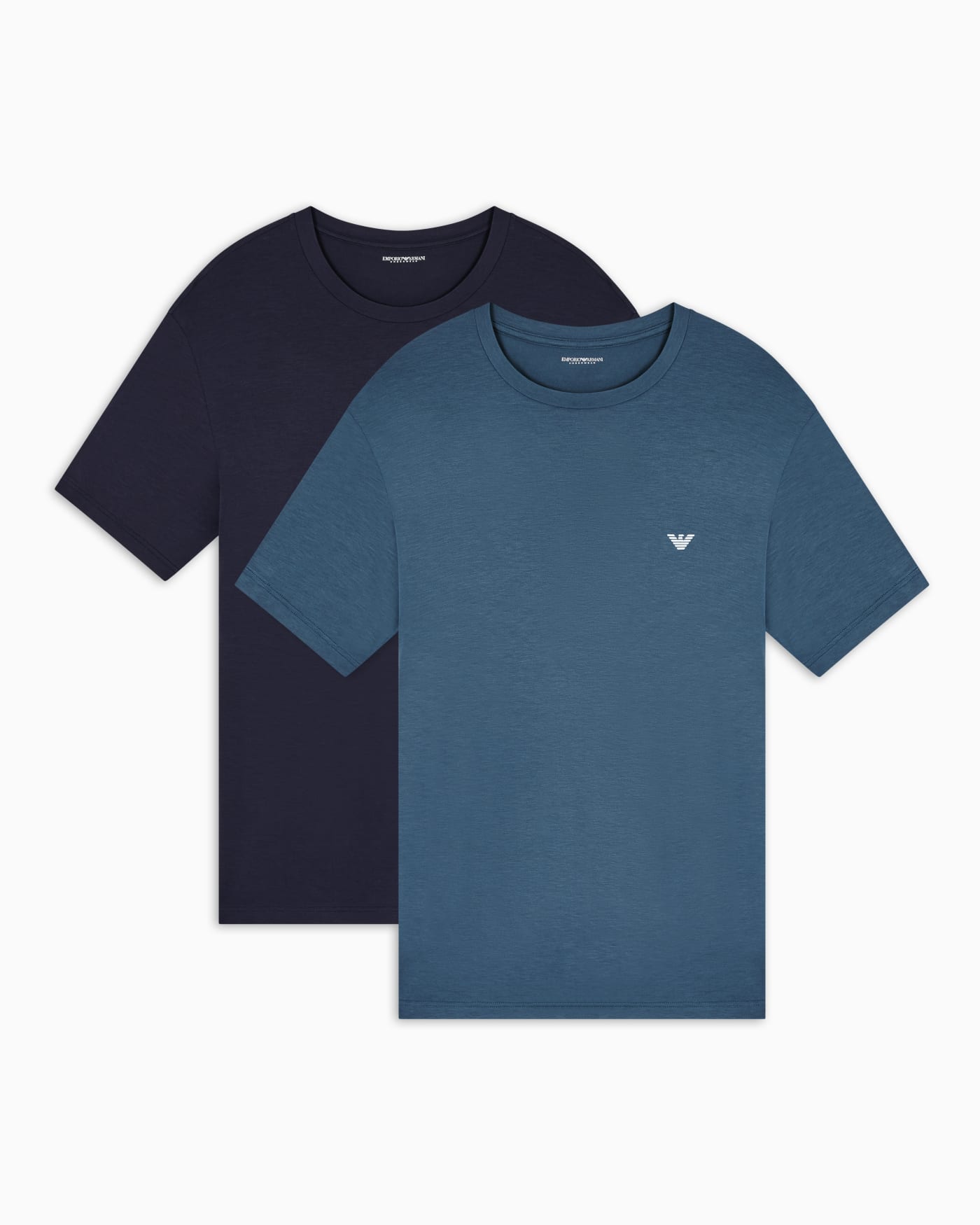 Two-pack of loungewear T-shirts in soft-touch viscose