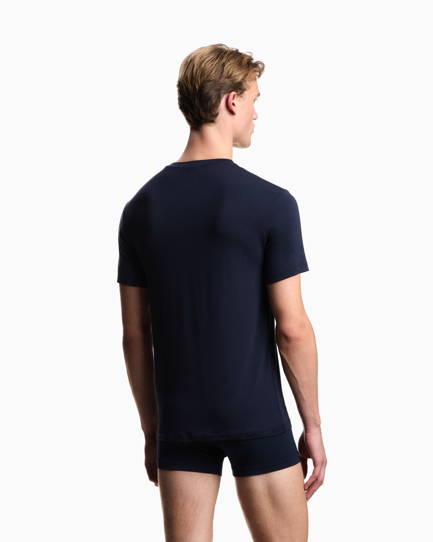 Two-pack of loungewear T-shirts in soft-touch viscose