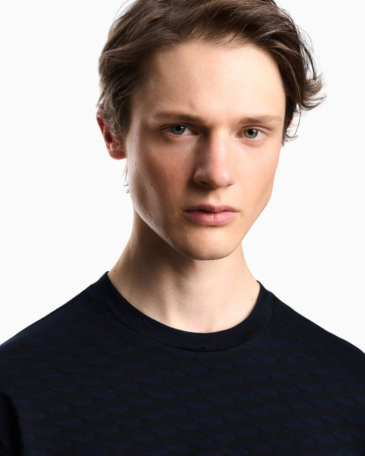 Logo jumper in cotton with optical pattern Capsule Icon