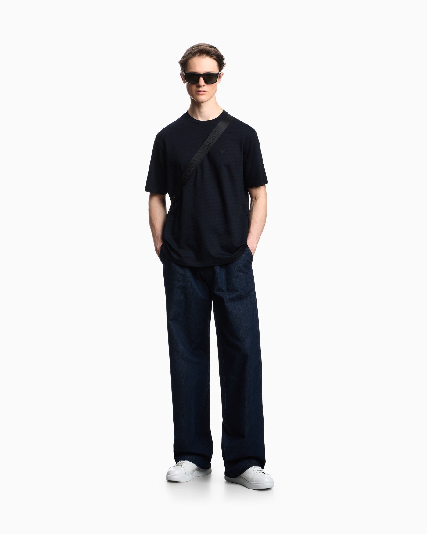 Logo jumper in cotton with optical pattern Capsule Icon