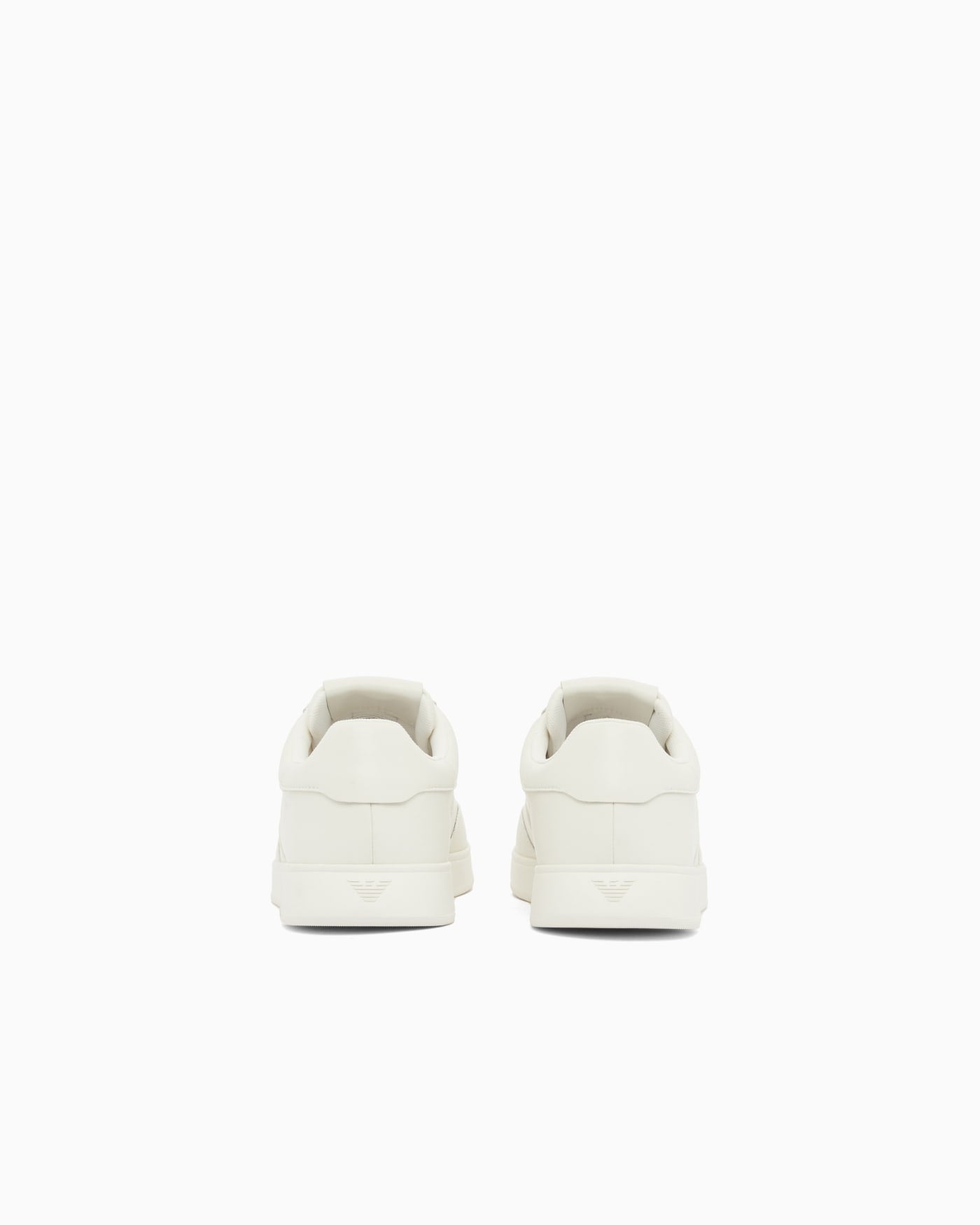 Leather sneakers with eagle plate