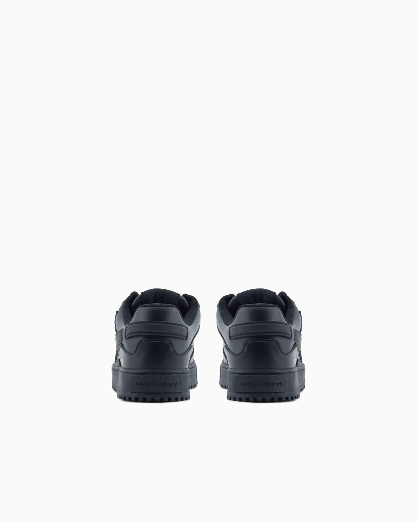 Leather sneakers with oversized EA patch