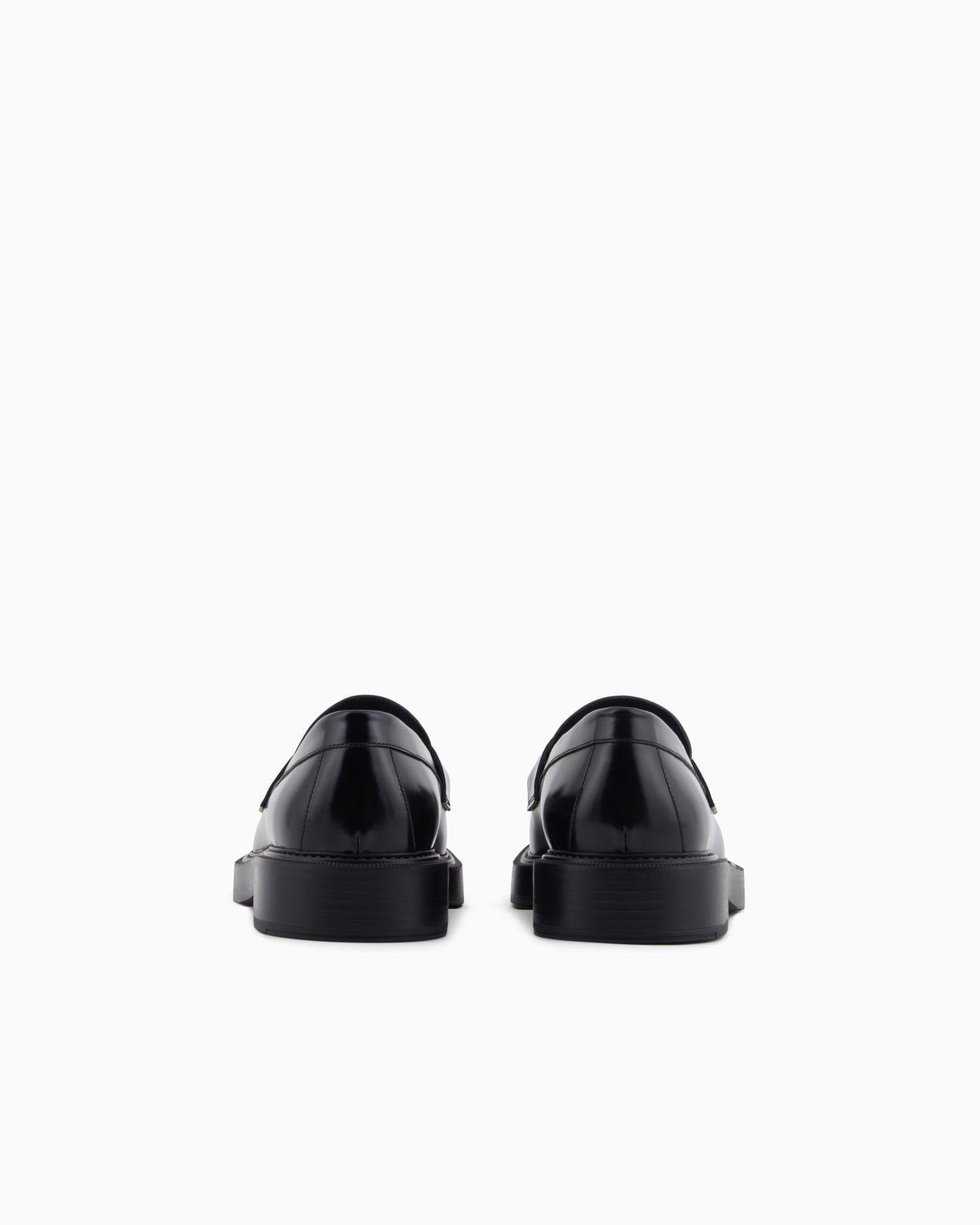 Brushed leather loafers