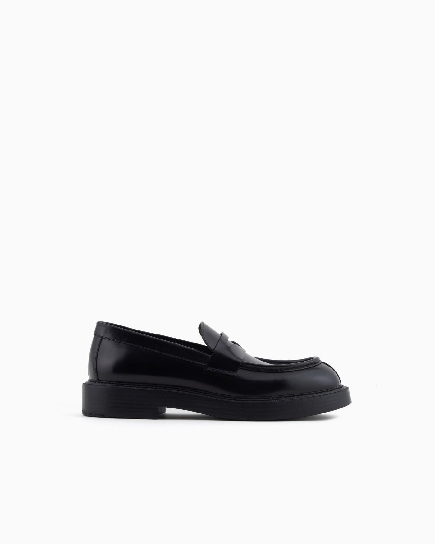 Brushed leather loafers
