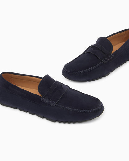 Suede driving shoes