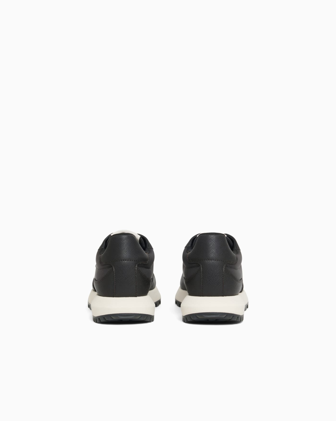 recycled nylon sneakers with regenerated Saffiano details