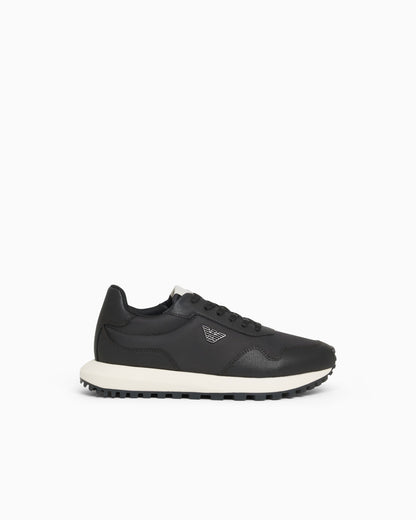 recycled nylon sneakers with regenerated Saffiano details