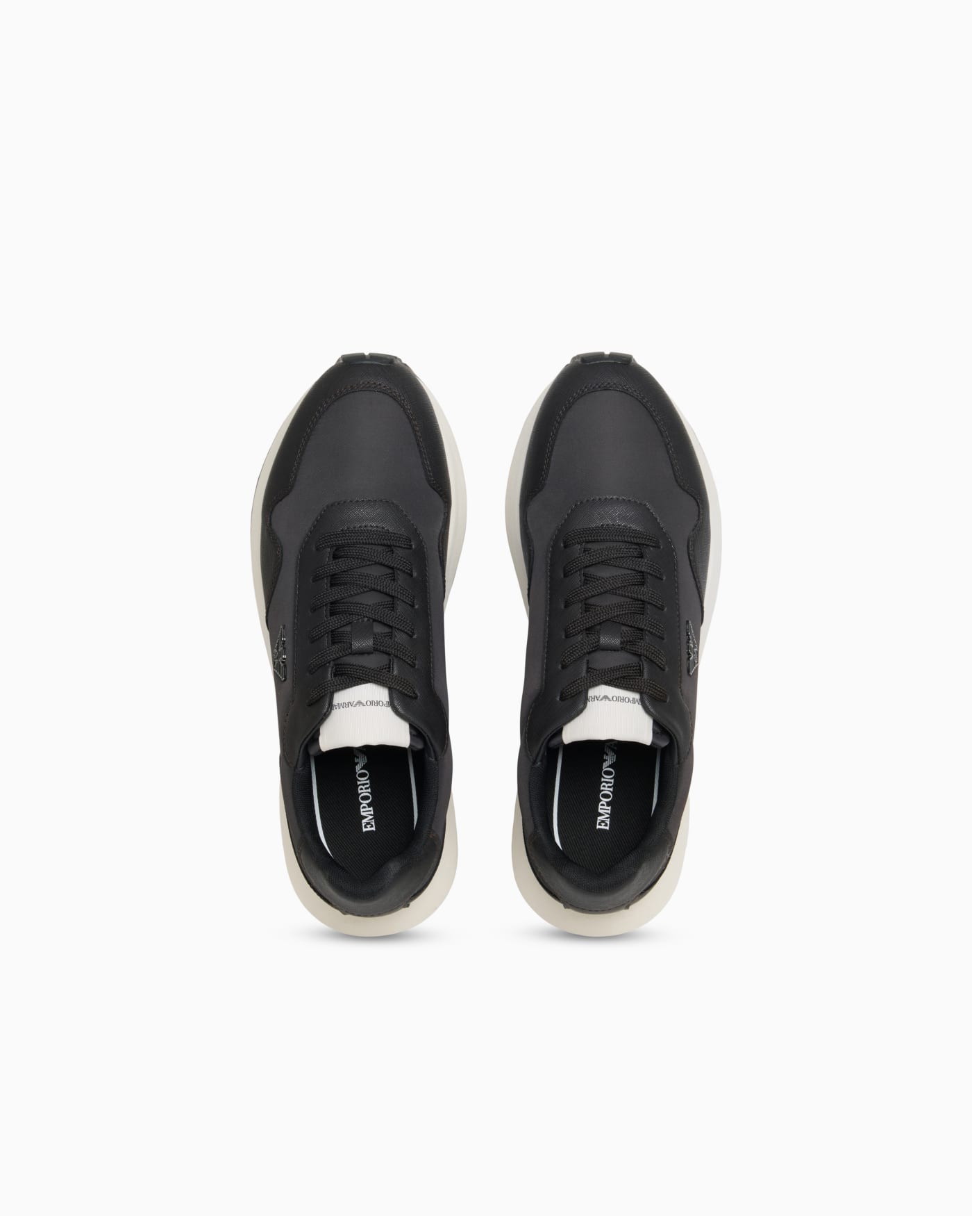 recycled nylon sneakers with regenerated Saffiano details
