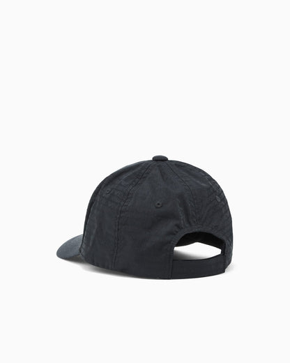 Jacquard nylon baseball cap with all-over logo lettering