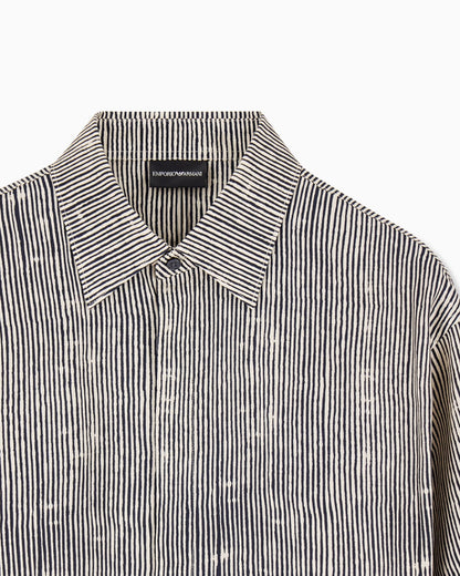 Comfort-fit all-over print Lyocell-blend shirt