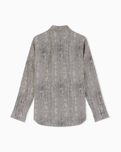 Comfort-fit all-over print Lyocell-blend shirt