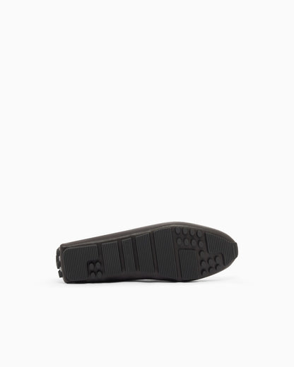 Saffiano leather driving loafers