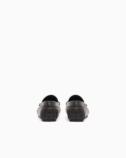 Saffiano leather driving loafers
