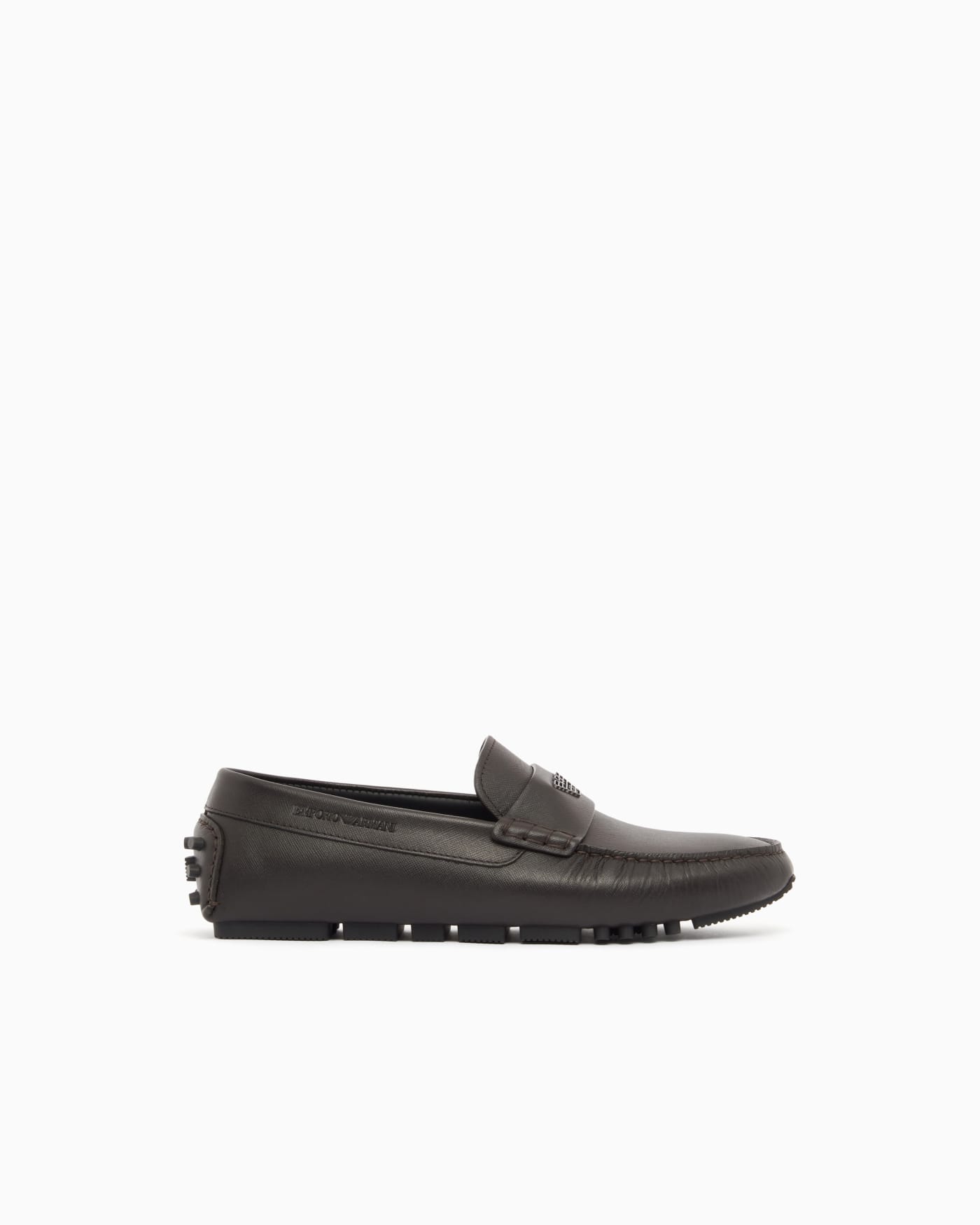 Saffiano leather driving loafers