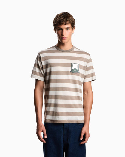 Eagle Club striped jersey T-shirt with patch