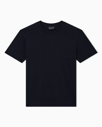 Slim-fit T-shirt in all-over micro-eagle jacquard jersey