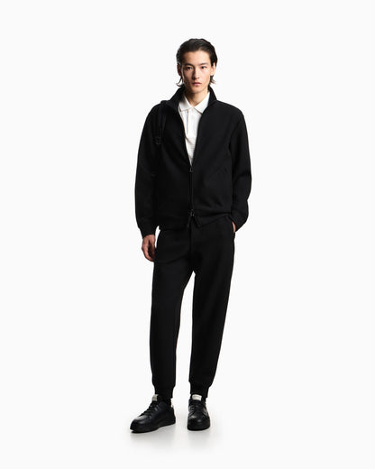 Full zip sweatshirt in jacquard jersey Essential