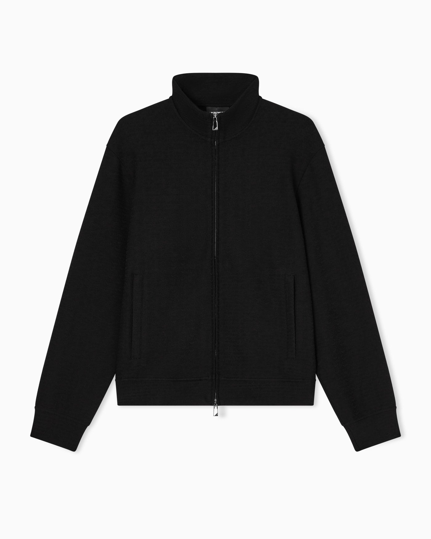 Full zip sweatshirt in jacquard jersey Essential