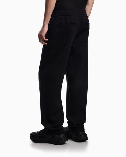 Double jersey trousers with ribs