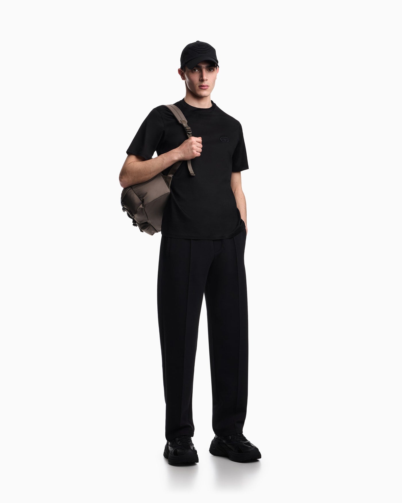 Double jersey trousers with ribs