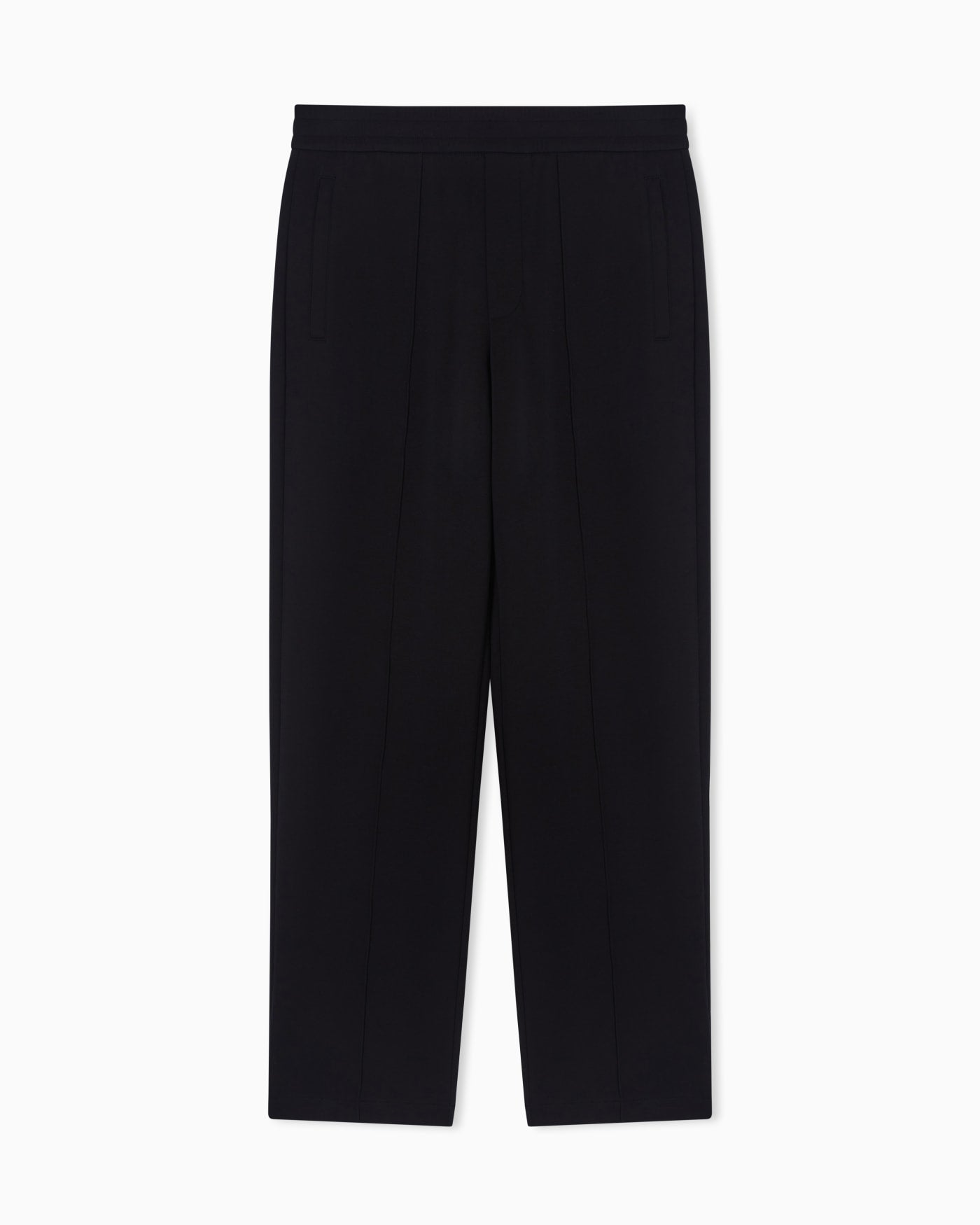 Double jersey trousers with ribs