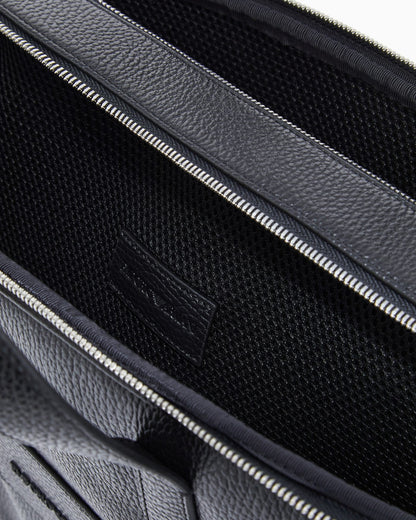 business bag in tumbled leather