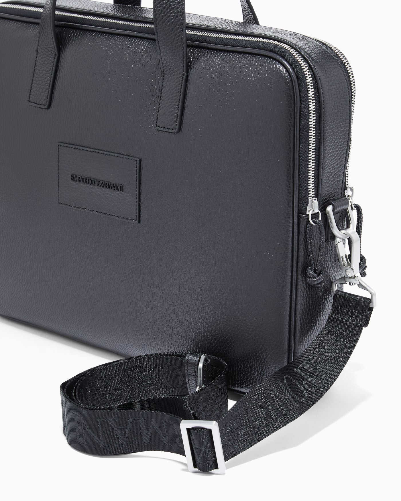 business bag in tumbled leather